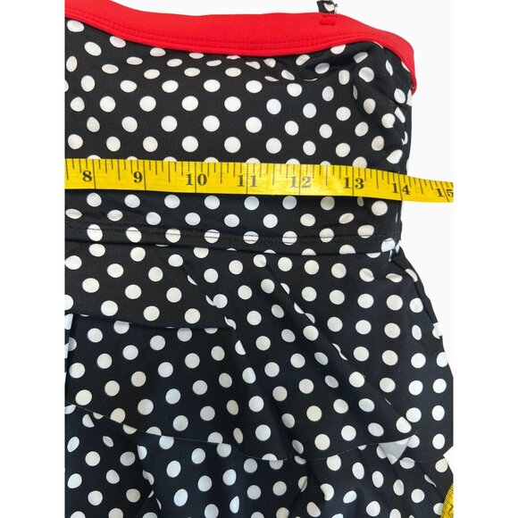 Kenneth Cole Reaction Women Retro Polka Dot Tiered Layers Ruffles Swimsuit Top L - Picture 5 of 8